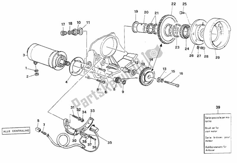 Alle onderdelen voor de Generator - Startmotor van de Ducati Supersport 400 SS 1997